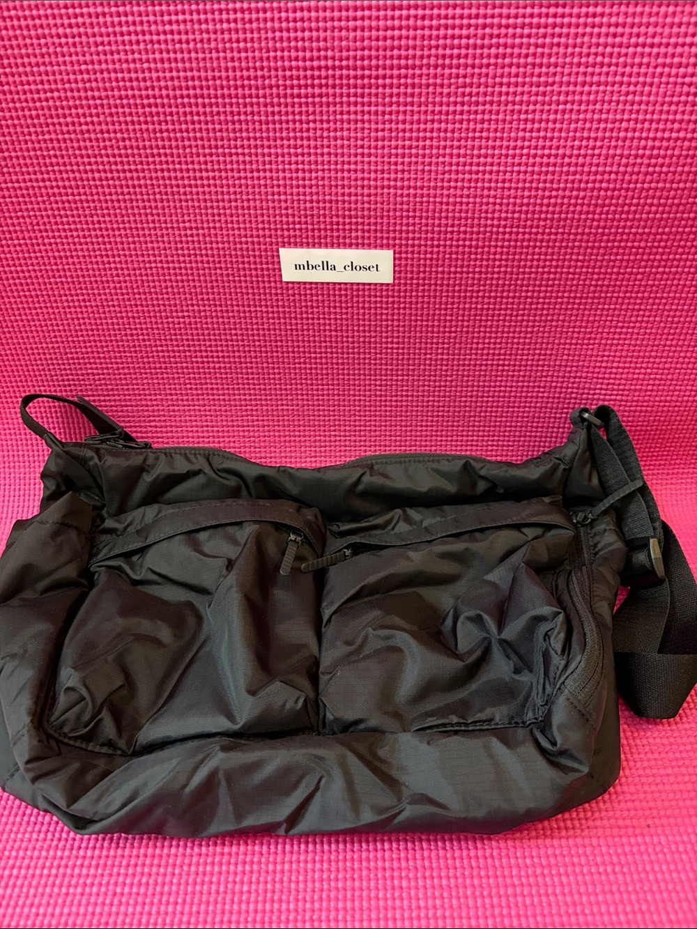 Black Nylon Crossbody Shoulder Bag - Uniqlo